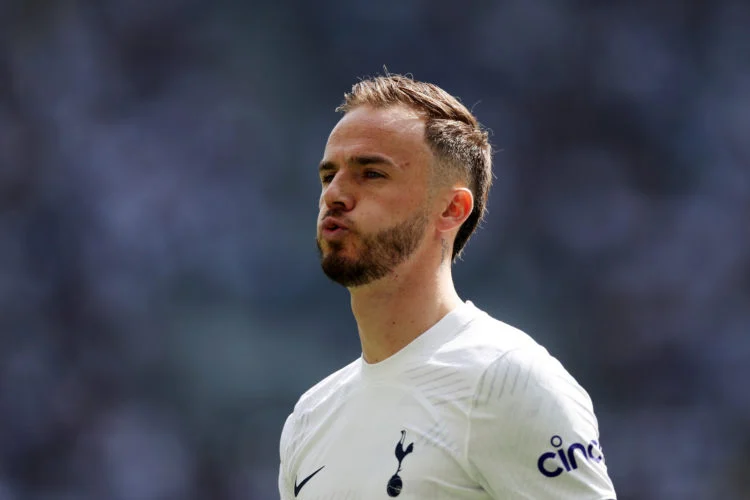 James Maddison sends seven-word message to Tottenham’s Mikey Moore on Instagram after his Premier League debut