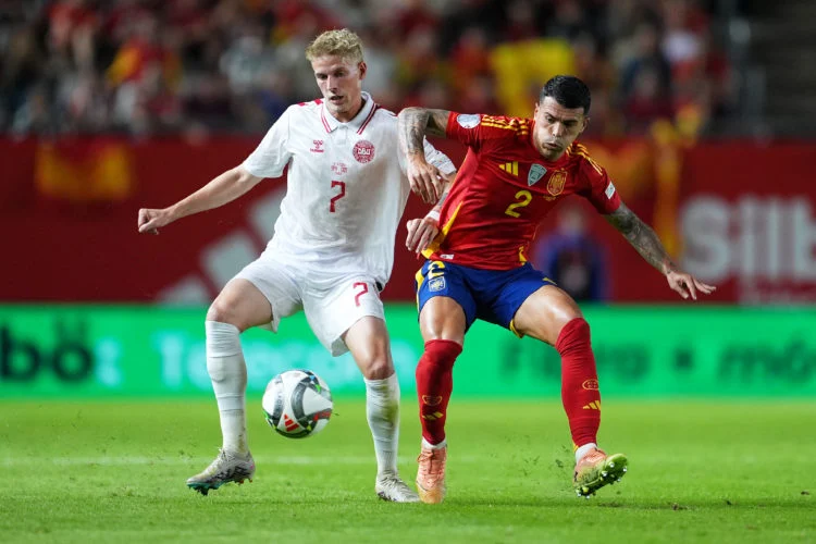 Spanish media react to Tottenham defender Pedro Porro’s display after stat in 1-0 win vs Denmark
