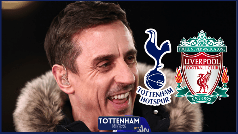 0% ace struggles as Liverpool embarrass Tottenham, Gary Neville laughed at what he did