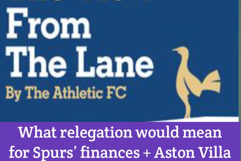What relegation would mean for Spurs’ finances + Aston Villa preview | The View From The Lane