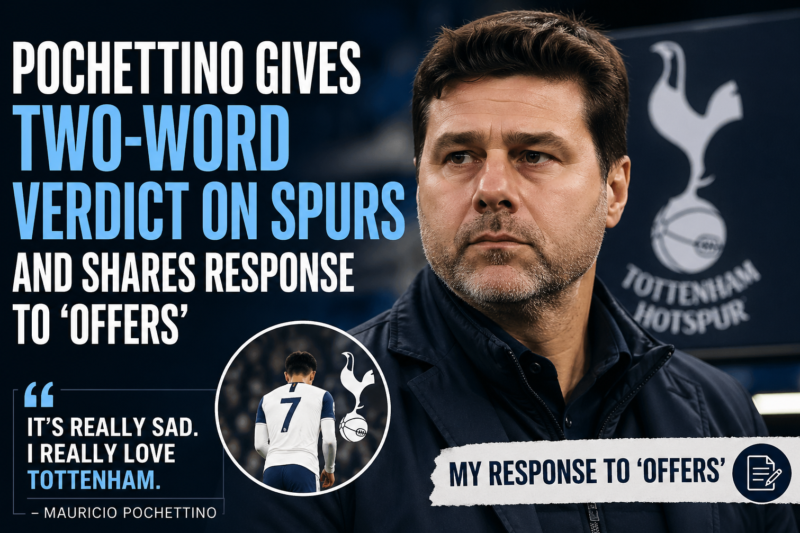 Pochettino gives two-word verdict on Spurs and shares response to ‘offers’